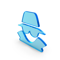 Incognito Blue Glass Logo PNG & PSD Images