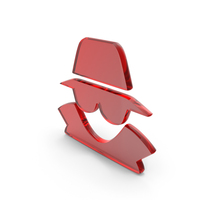Incognito Red Glass Logo PNG & PSD Images