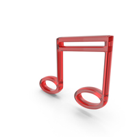 Music Play Symbol Red Glass PNG & PSD Images