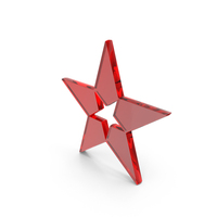 Star in Star Logo Red Glass PNG & PSD Images