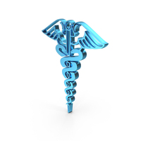 Caduceus Medical Logo Blue PNG & PSD Images