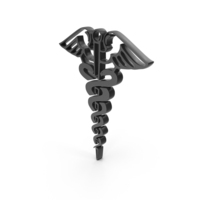 Black Caduceus Medical Logo PNG & PSD Images