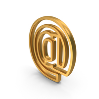 Gold Web Mail Icon PNG & PSD Images