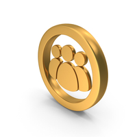 Gold Multi User Icon PNG & PSD Images