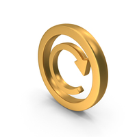 Gold Web Refresh Icon PNG & PSD Images