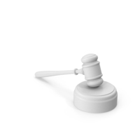 Monochrome Judge Hammer PNG & PSD Images