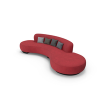 Red Serpentine Sofa PNG & PSD Images