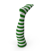 Green & White Right Striped Sock PNG & PSD Images