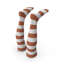 Brown & White Striped Socks PNG & PSD Images