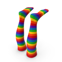 Rainbow Striped Socks PNG & PSD Images