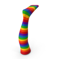 Right Rainbow Striped Sock PNG & PSD Images