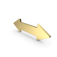 Left and Right Arrow Symbol Gold PNG & PSD Images