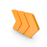 Digital Arrow Symbol Orange PNG & PSD Images