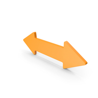 Left and Right Arrow Symbol Orange PNG & PSD Images