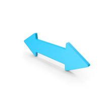Left and Right Arrow Symbol Blue PNG & PSD Images