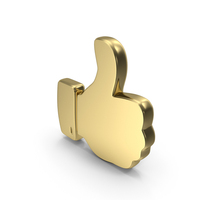 Thump Up Symbol Gold PNG & PSD Images