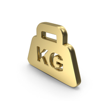 Weight Kg Symbol Gold PNG & PSD Images