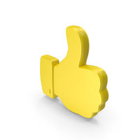 Thump Up Symbol Yellow PNG & PSD Images
