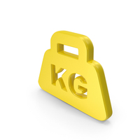 Weight Kg Symbol Yellow PNG & PSD Images