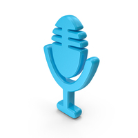 Mic Symbol Blue PNG & PSD Images