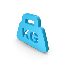 Weight Kg Symbol Blue PNG & PSD Images