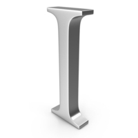 Letter I Silver PNG & PSD Images