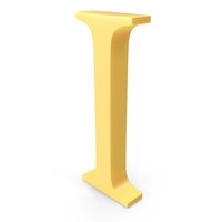 Yellow Letter I PNG & PSD Images