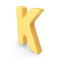 Letter K Yellow PNG & PSD Images