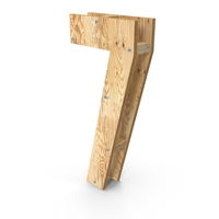 Wooden Alphabet Number 7 PNG & PSD Images