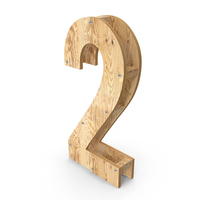 Wooden Alphabet Number 2 PNG & PSD Images