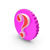 Pink Circular Question Mark Symbol PNG & PSD Images
