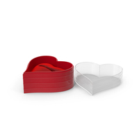 Open Heart Shaped Empty Ring Box PNG & PSD Images