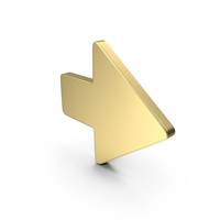 Gold Right Arrow Symbol PNG & PSD Images