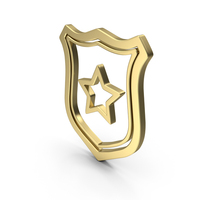 Gold Police Badge Symbol PNG & PSD Images