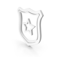 White Police Badge Symbol PNG & PSD Images