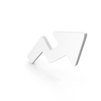 White Rising Arrow Symbol PNG & PSD Images