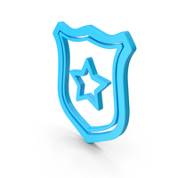 Blue Police Badge Symbol PNG & PSD Images