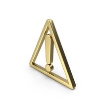 Caution Symbol Gold PNG & PSD Images