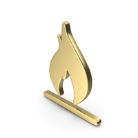 Gold Flammable Symbol PNG & PSD Images