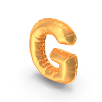 Gold Foil Balloon Letter G PNG & PSD Images