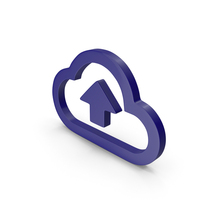 Blue Cloud Upload Icon PNG & PSD Images