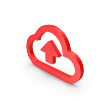 Red Cloud Upload Icon PNG & PSD Images