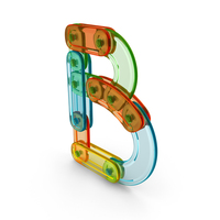 Plastic Constructor Set Letter B PNG & PSD Images