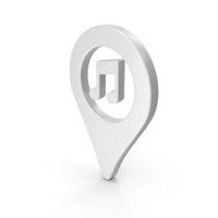 White Music Shop Location Symbol PNG & PSD Images