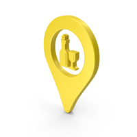 Yellow Drinks Shop Location Symbol PNG & PSD Images