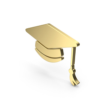 Cap Graduation Symbol Gold PNG & PSD Images