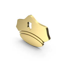 Gold Police Hat Symbol PNG & PSD Images