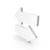 White Left & Right Arrows PNG & PSD Images