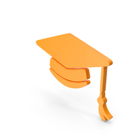 Orange Graduation Cap Symbol PNG & PSD Images