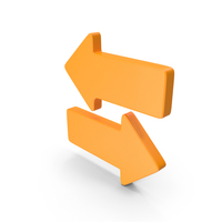 Orange Right & Left Arrows PNG & PSD Images
